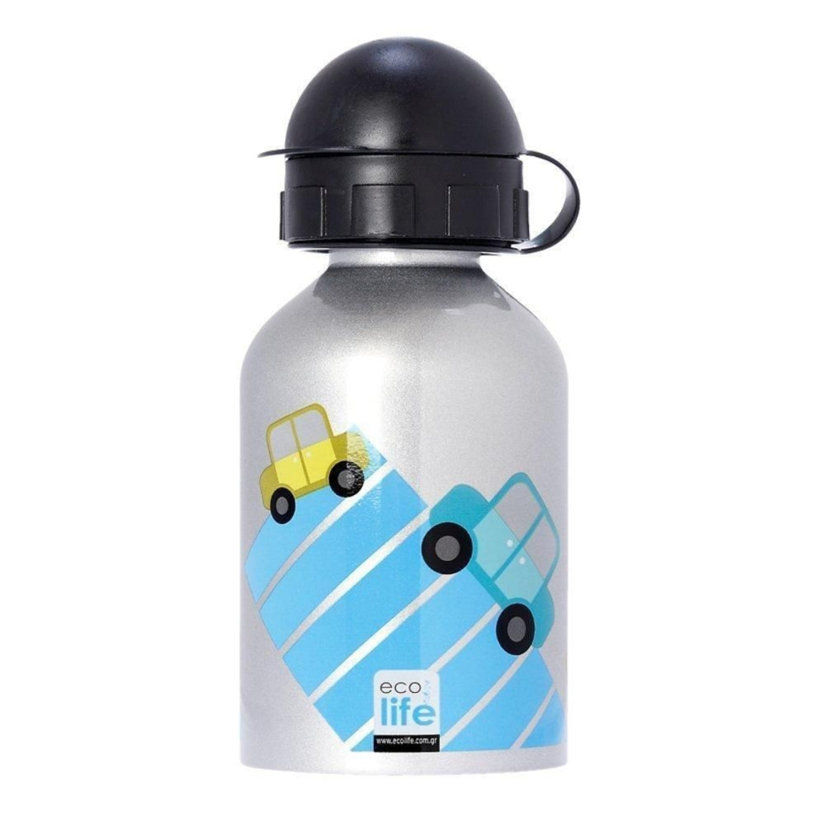 Ecolife Kids Μεταλλικό Ανοξείδωτο Παγουράκι Cars - 400ml