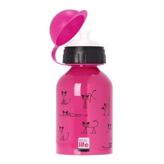 Ecolife Kids Μεταλλικό Ανοξείδωτο Παγουράκι Cats - 400ml