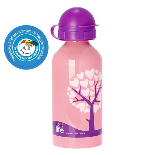Ecolife Kids Μεταλλικό Ανοξείδωτο Παγουράκι Love Tree - 500ml