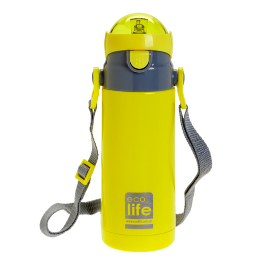 Ecolife Kids Παγουράκι Θερμός Yellow - 400ml