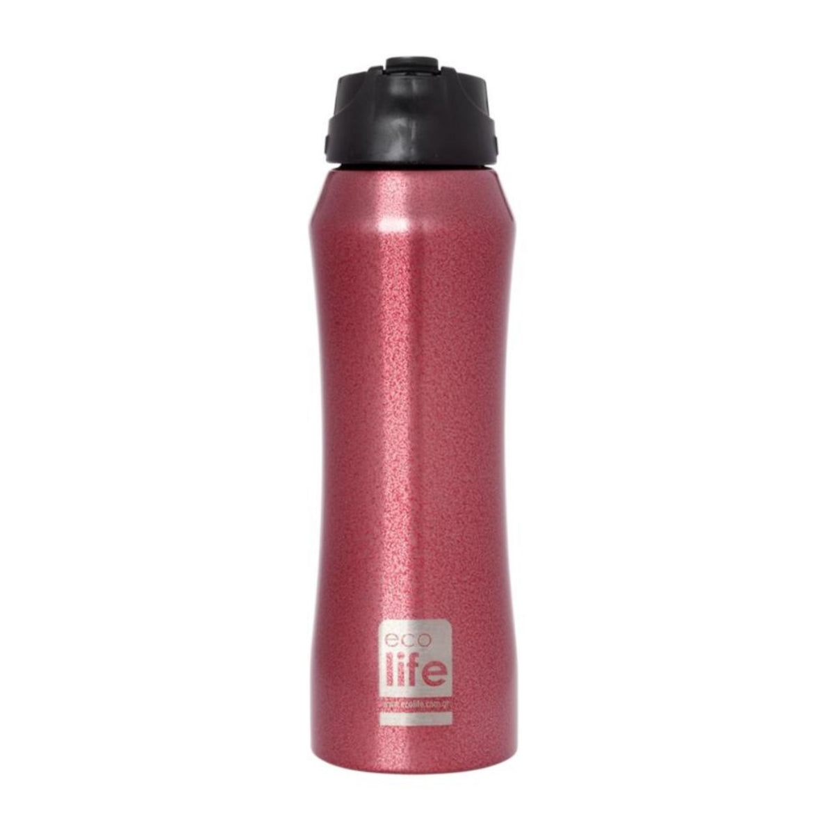 Ecolife Μπουκάλι Θερμός με Εσωτερικό Καλαμάκι Red - 550ml