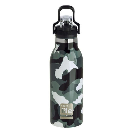 Ecolife Μπουκάλι Θερμός με Sports Πώμα Camouflage - 550ml