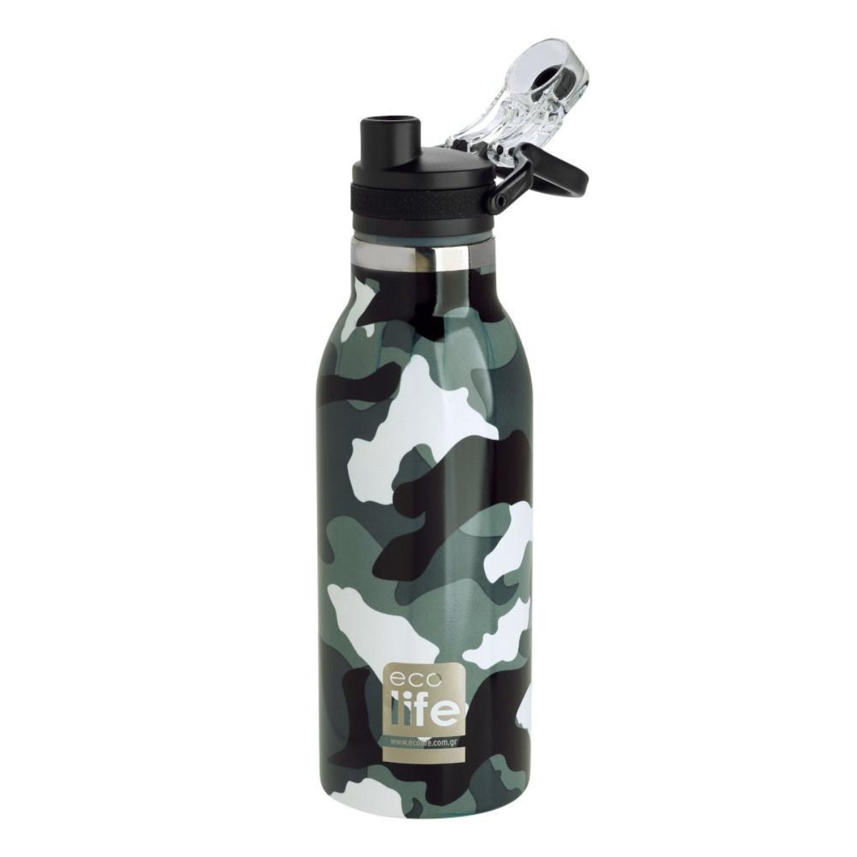 Ecolife Μπουκάλι Θερμός με Sports Πώμα Camouflage - 550ml