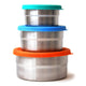 Ecolunchbox Seal Cup Trio Δοχείο Φαγητού Inox Ασημί - 3τμχ