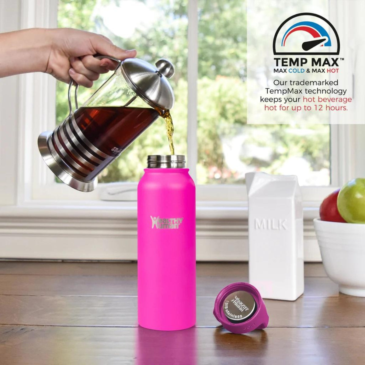 Healthy Human Μπουκάλι Θερμός Stein Bottle Poppin Pink - 621ml