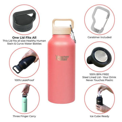 Healthy Human Μπουκάλι Θερμός Stein Bottle Rose - 621ml