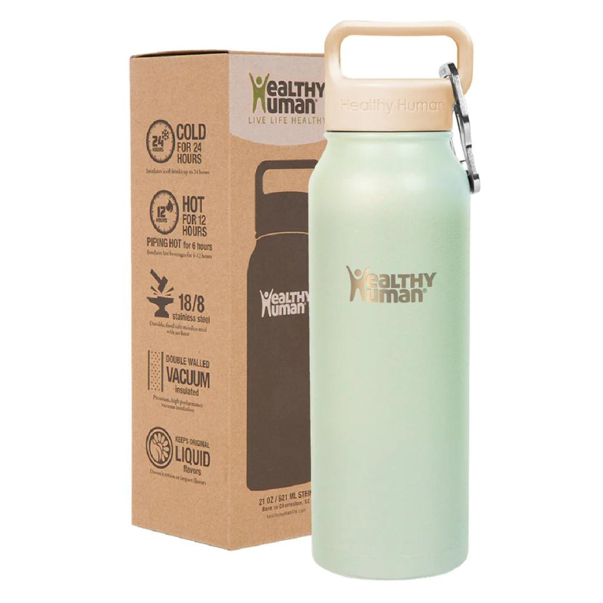 Healthy Human Μπουκάλι Θερμός Stein Bottle Peppermint - 621ml