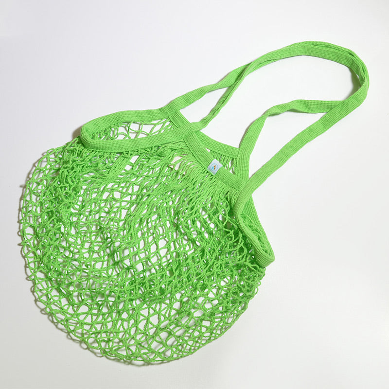 Minimal List Τσάντα Δίχτυ από Οργανικό Βαμβάκι με Μακριά Λαβή Lime