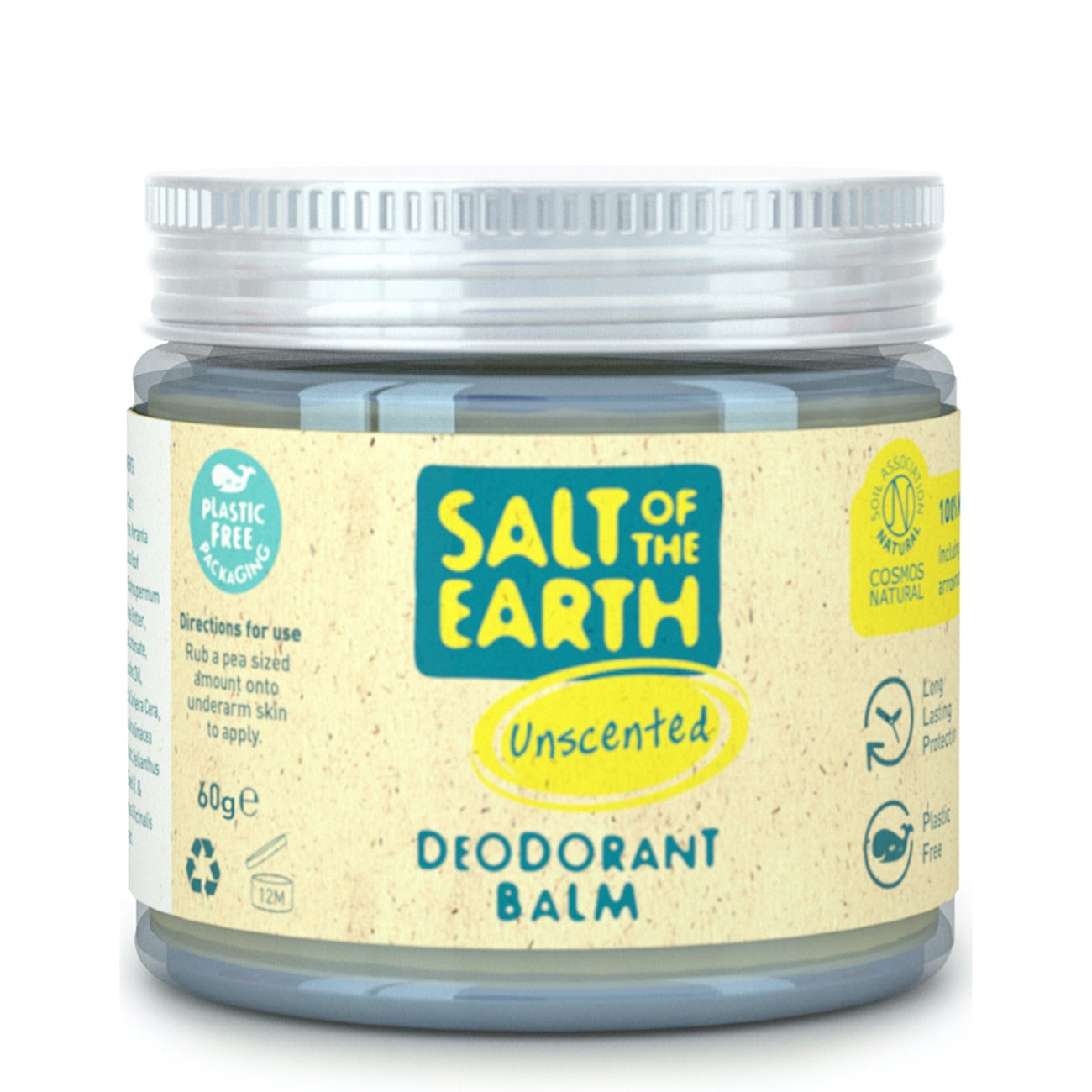 Salt of the Earth Vegan Αποσμητικό Balm χωρίς Άρωμα - 60gr