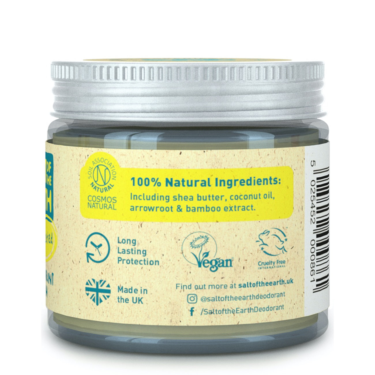 Salt of the Earth Vegan Αποσμητικό Balm χωρίς Άρωμα - 60gr