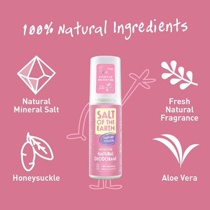 Salt of the Earth Vegan Αποσμητικό Spray με άρωμα Lavender & Vanilla - 100ml