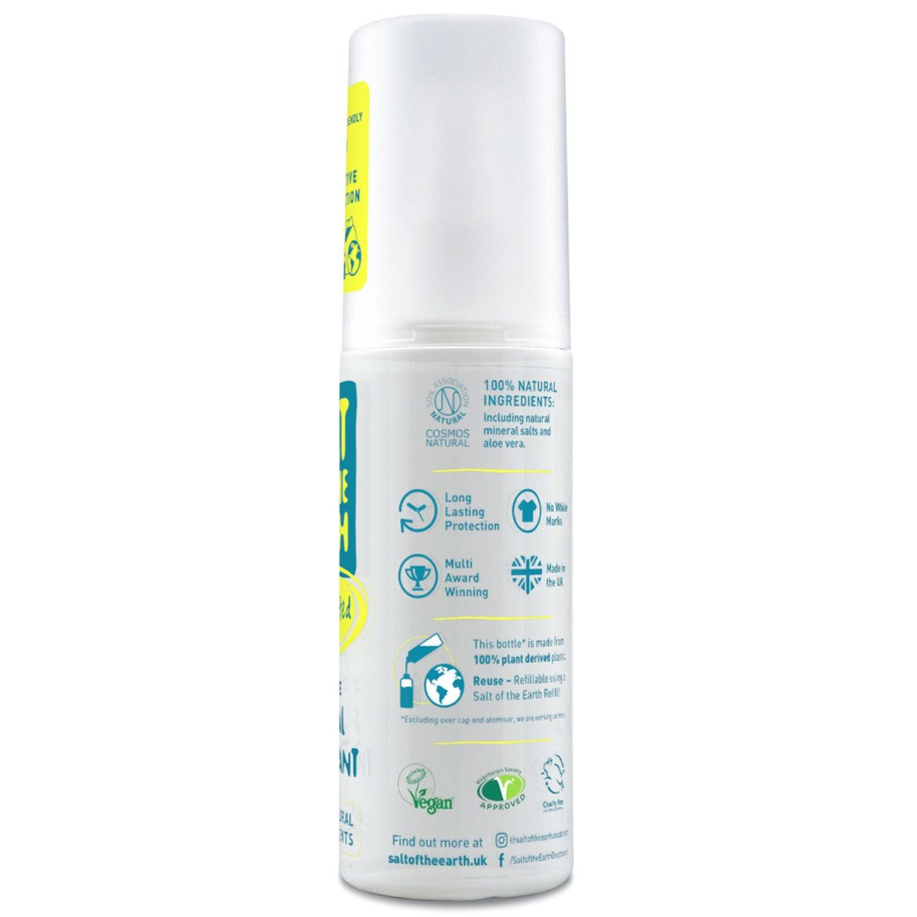 Salt of the Earth Vegan Αποσμητικό Spray χωρίς Άρωμα - 100ml