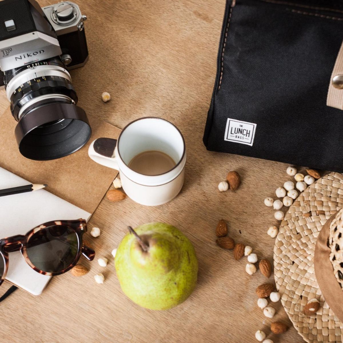 The Lunch Bags Original Ισοθερμική Τσάντα Black wt Brown Strap - 5lt